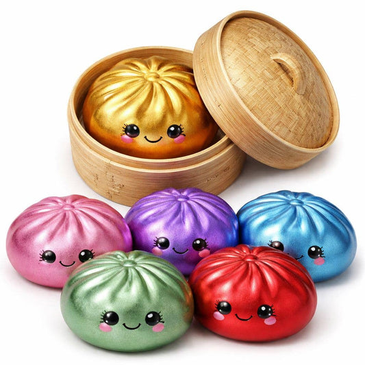 Mystery Squishy Dumpling 4" Metallic Colours