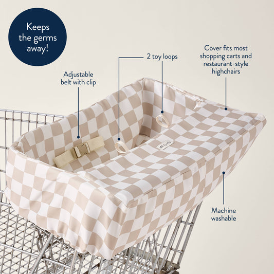 Itzy Ritzy - Checkerboard Itzy Shopping Cart Cover