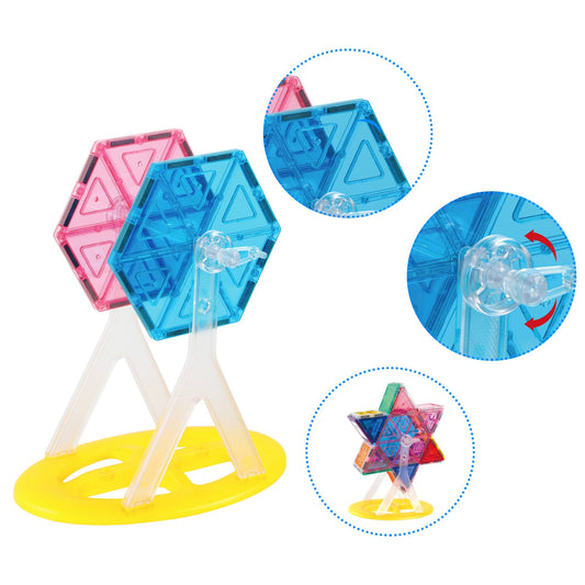 PicassoTiles 9pc Ferris Wheel Magnetic Tile Building Set
