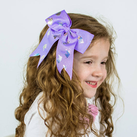 Frog Sac - Large Unicorn Glitter Hair Bows