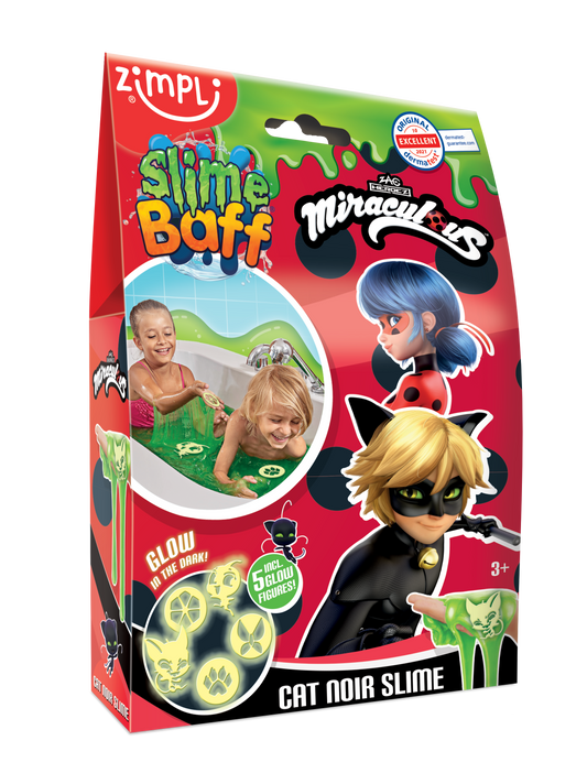 Zimpli Kids - Miraculous Slime Baff with GID figures - Green & Aqua