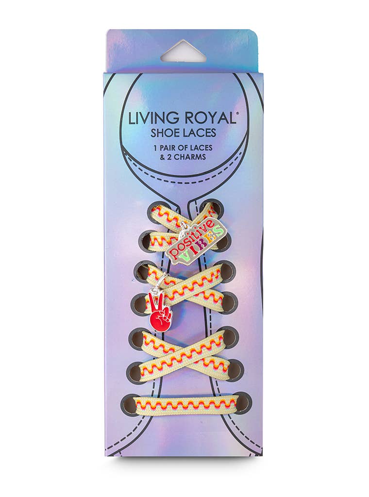Living Royal - Shoelaces w/ Charms Set - Positivity Charms
