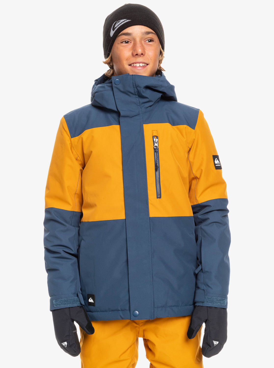 QUIKSILVER Mission Printed Block Winter Jacket, children's jackets — lifestyle view