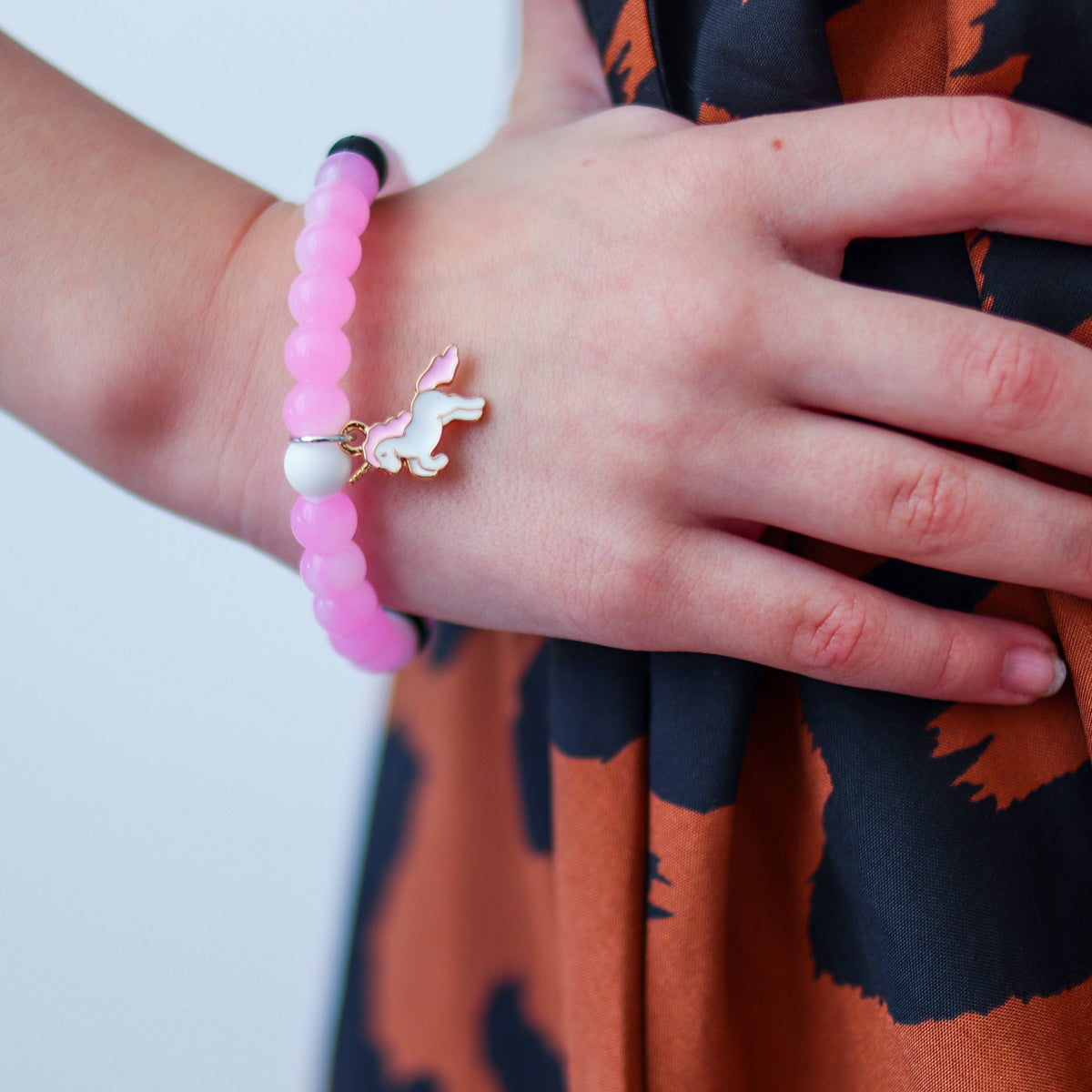 Frog Sac Glow in the Dark Unicorn Charm Bubble Bracelets, 3-Pack