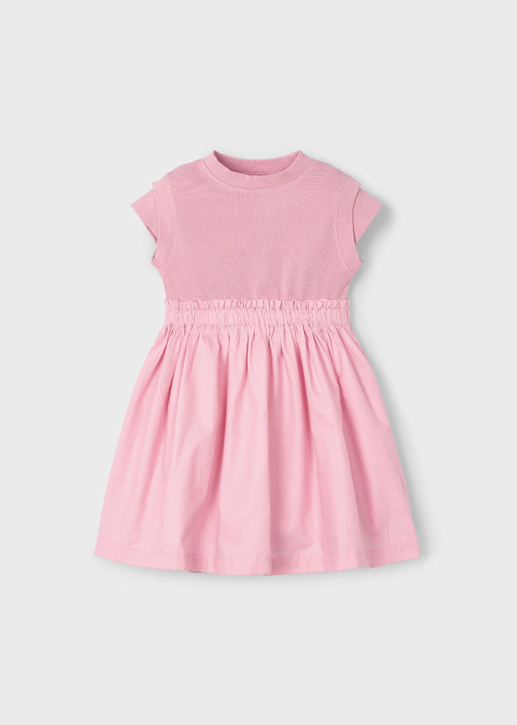 Mayoral Girl Ribbed Combined Dress