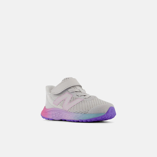 New Balance Fresh Foam Arishi v4 Running Shoes – Bungee Lace with Top Strap - Toddler - Grey Matter
