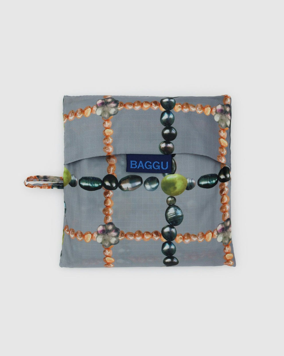 BAGGU Big Baggu Beaded Plaid Tote Bag