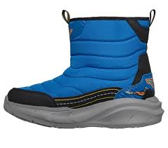 Skechers Garage Race Mode Kids Boot Blue/Orange