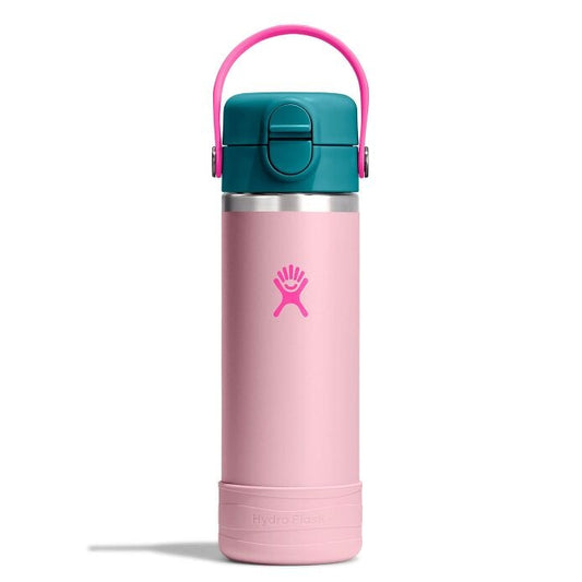 Hydro Flask Kids 18 oz Wide Mouth Water Bottle with Covered Cap and Boot