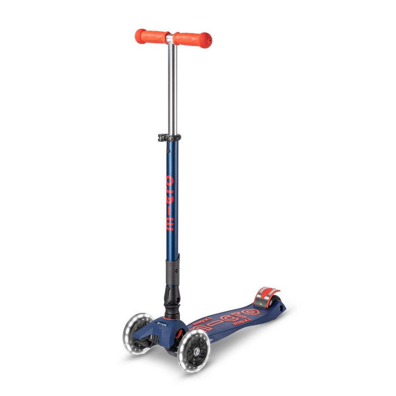 Micro Maxi Foldable LED Scooter Navy