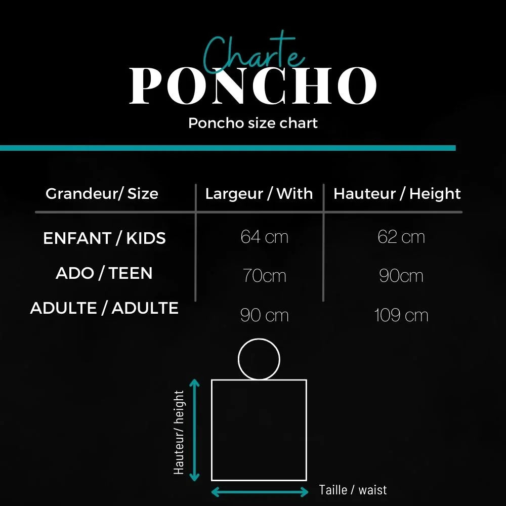 K5 - Children'S Microfiber Poncho “ Ocean