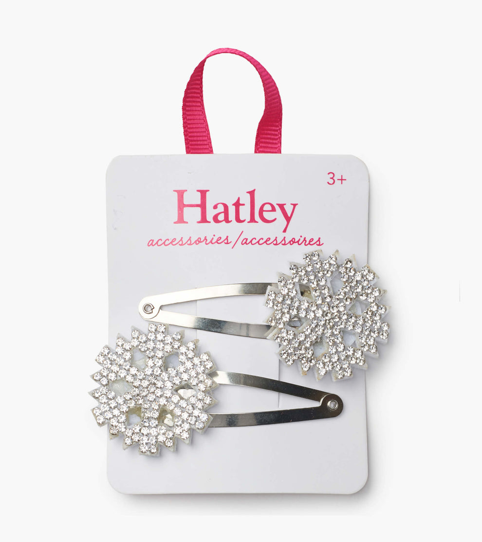 Hatley Sparkling Festive Snowflakes Large Hair Clip