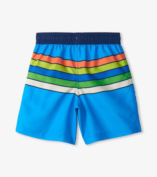 Hatley - Malibu Stripe Swim Trunks - Malibu Blue