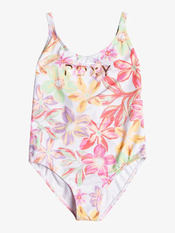 Roxy Girl's Tropical Time One-Piece Swimsuit- 10Y