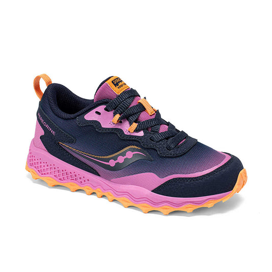 Saucony Big Kids Peregrine KDZ Shield Sneaker - Navy/Pink