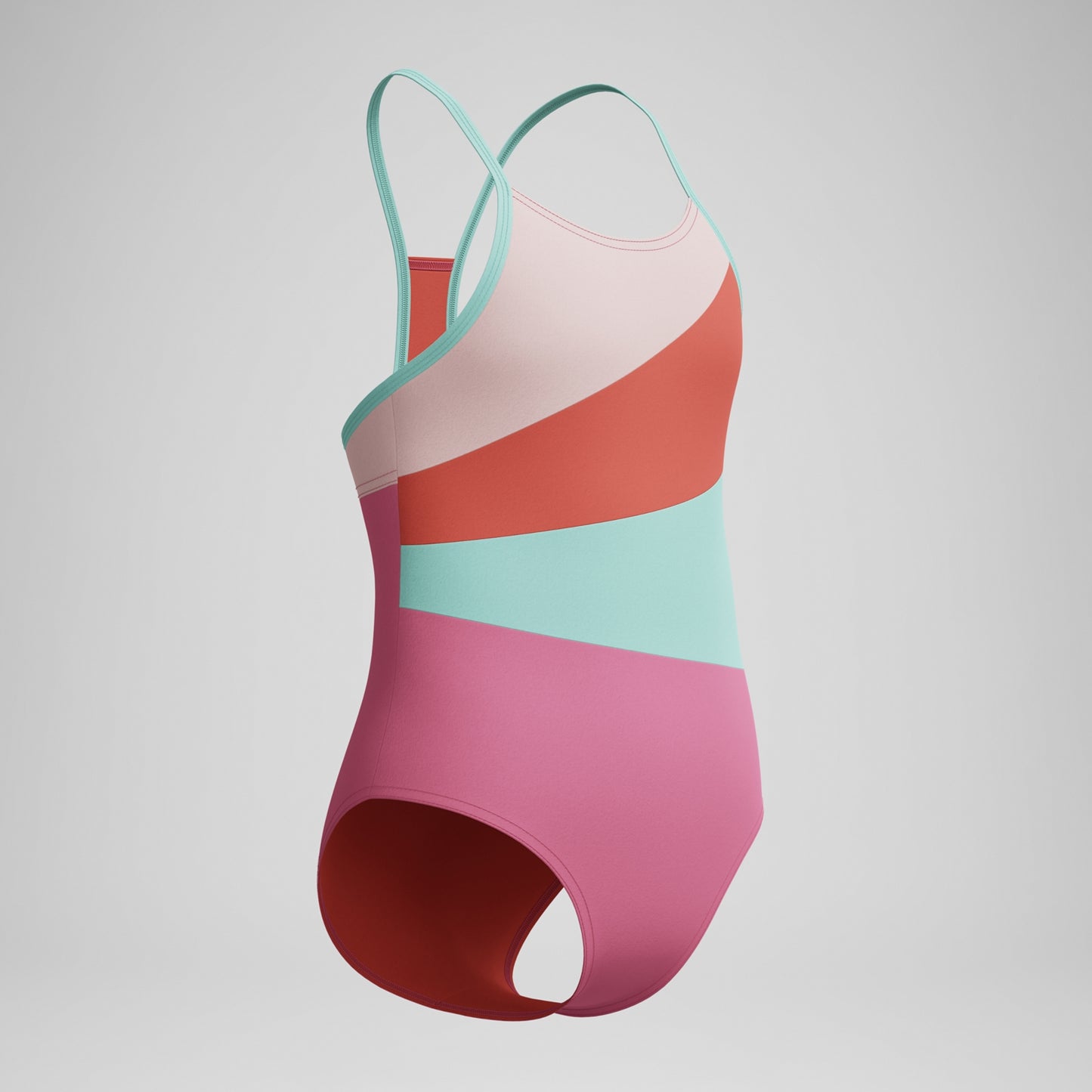 swimsuits one piece pink orange green 1