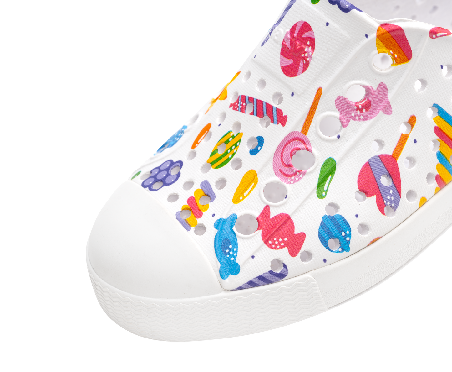 Native Shoes - Jefferson Print Kids - Shell White/ Shell White/ Retro Candy