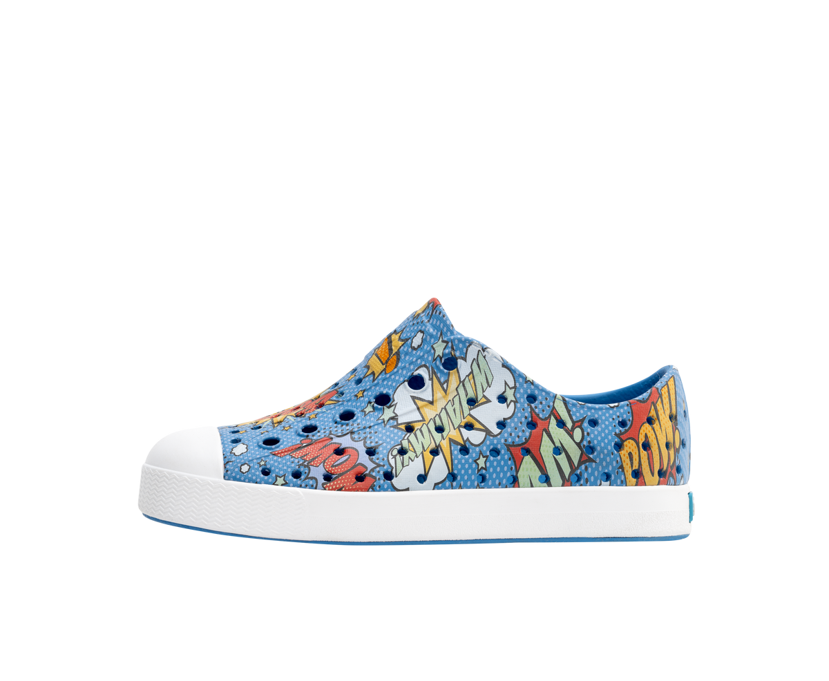 Native Shoes Jefferson Kids' Classic Slip-On Sneaker – Lightweight, Washable EVA | Fun Prints