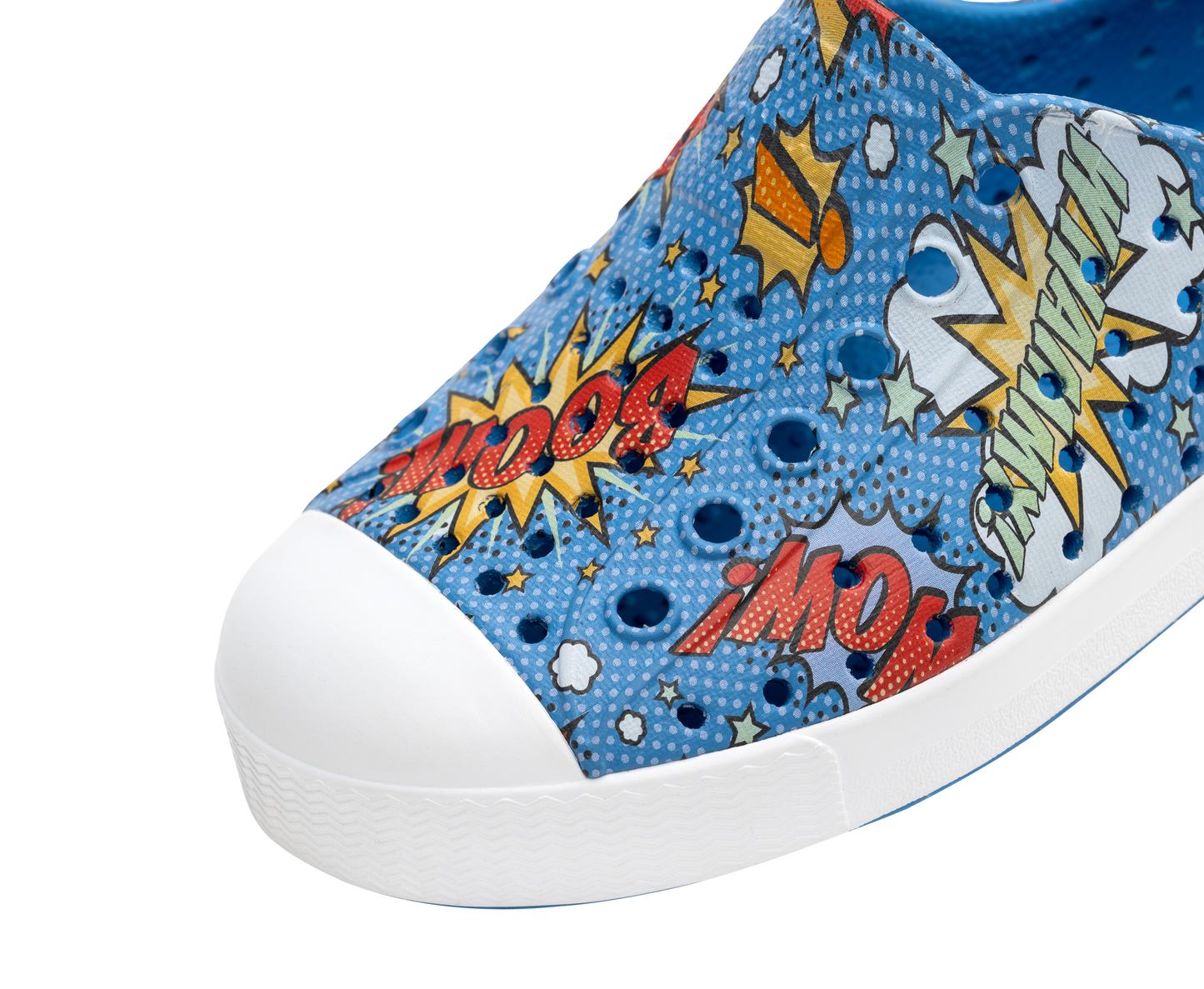 Native Shoes - Jefferson Print Kids - Resting Blue / Shell White / Boom Pow