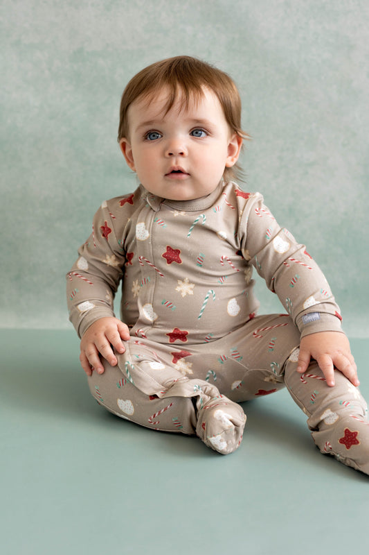 Coccoli - Modal Zipper Footie - Sugar Cookies On Moonlight- 1M