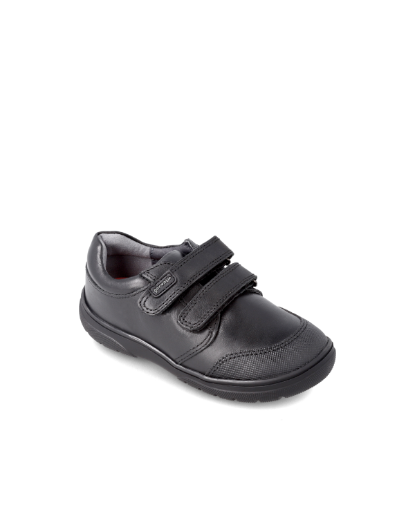 Garvalin Boys Two Strap Leather School Shoes 211701