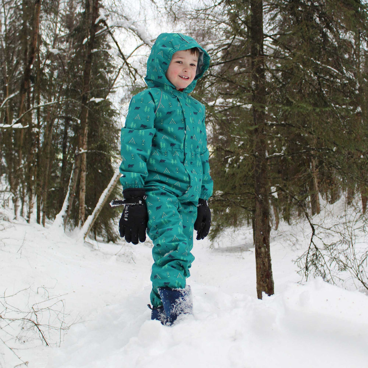 Jan & Jul - Kids Puddle-Dry Fleece Lined Waterproof Rainsuit – Additional View 3