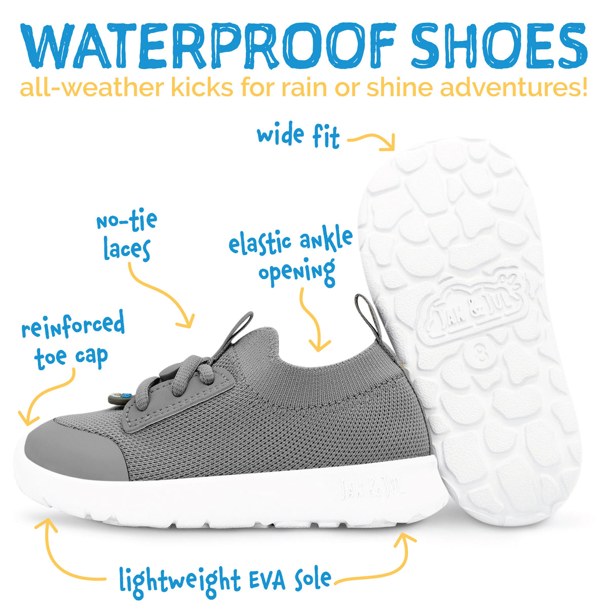 Jan & Jul - Kids Waterproof Sneakers