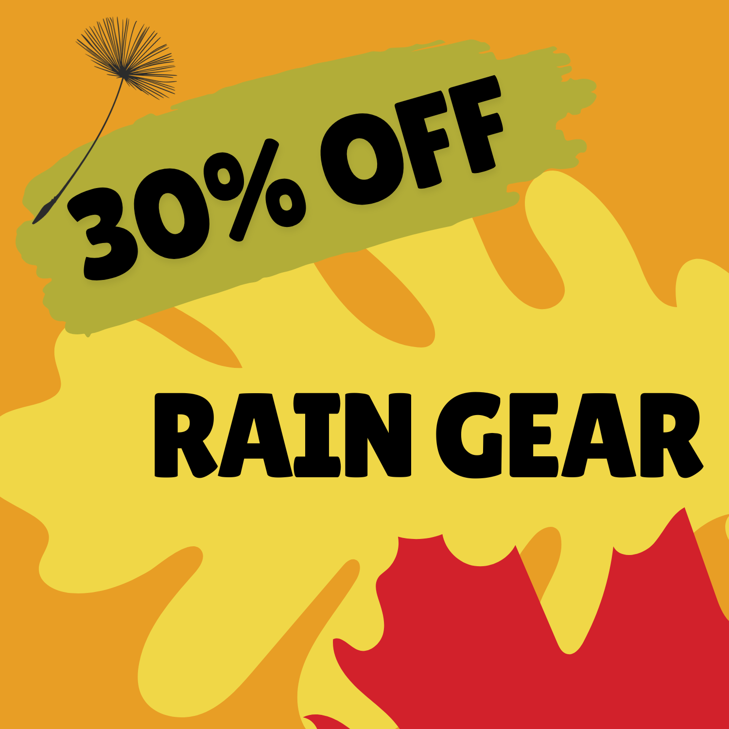Rain Gear 30% Off