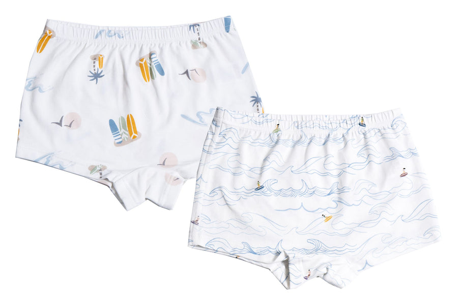 Nest Designs - Bamboo Girls Boy Short Underwear (2 Pack) - Surf Camp