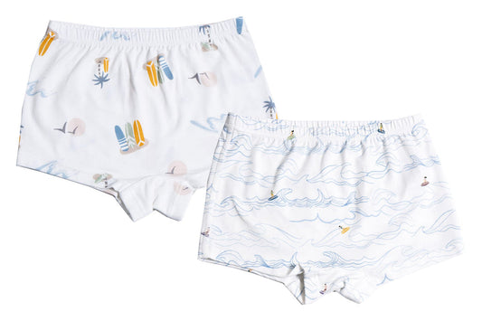 Nest Designs - Bamboo Girls Boy Short Underwear (2 Pack) - Surf Camp