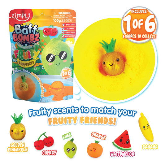 Zimpli Kids - Zimpli Baff Bombz Surprise Fruity Figure Large Bath Bomb