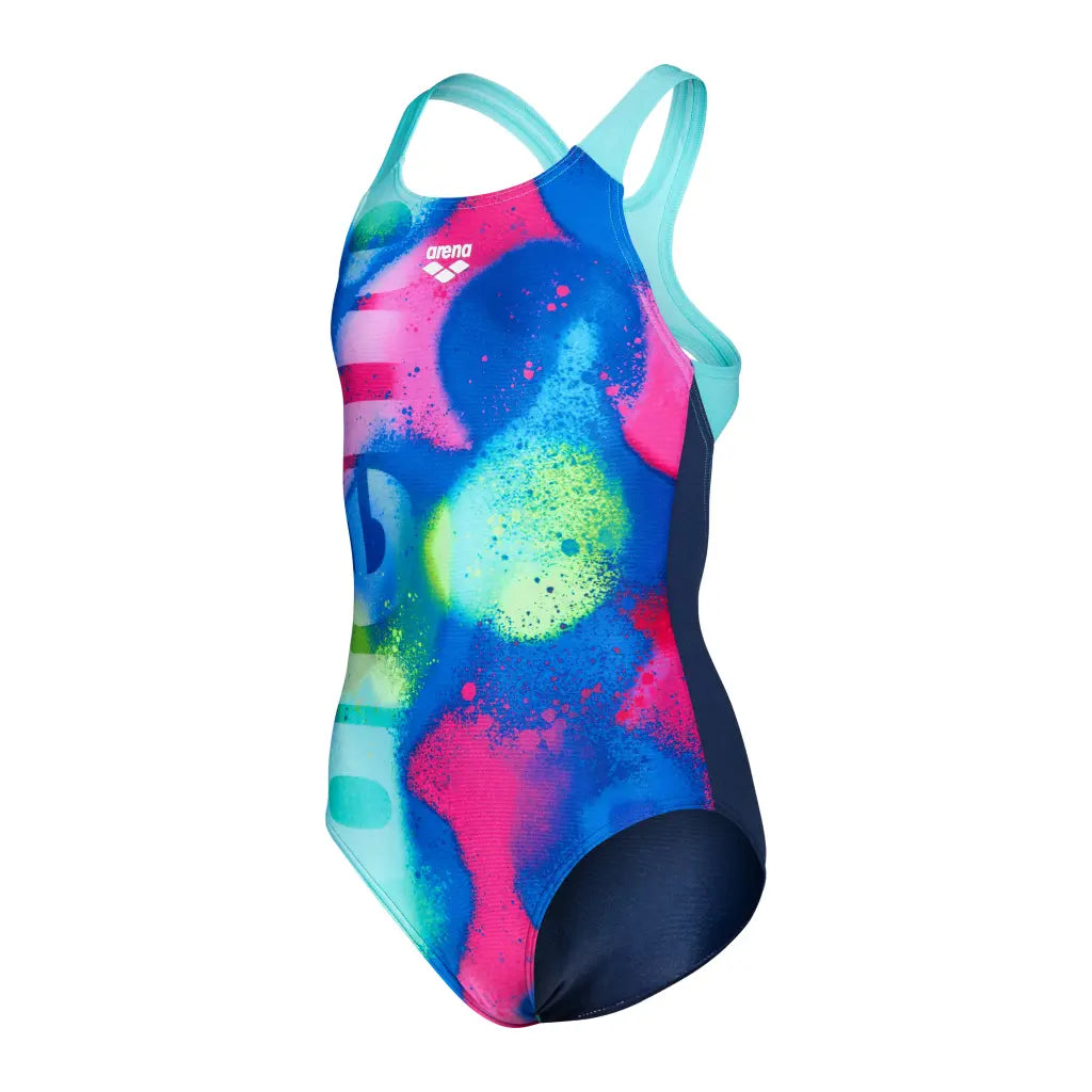 Arena Girl's Spray Paint Swimsuit Swim Pro Back