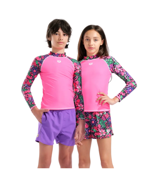 Arena Unisex Jr. Rash Vest Long Sleeve Allover