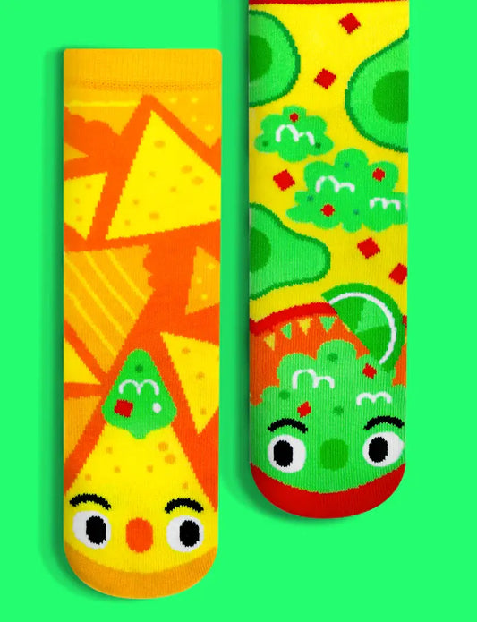 Pals Socks - Chips & Guac Mismatched Non-Slip Kids Socks