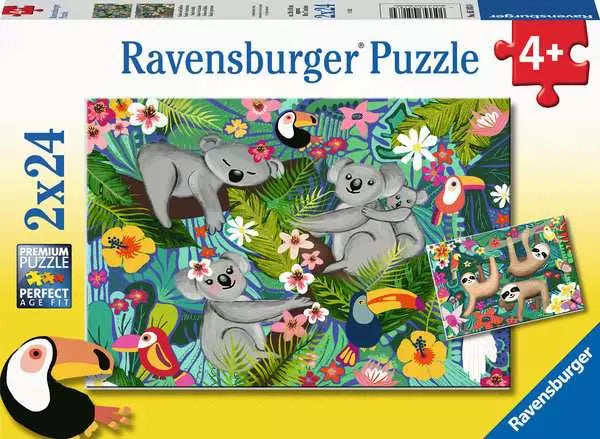 Ravensburger - Children’s Jigsaw Puzzle Koalas and Sloths - 24 Pieces Puzzle