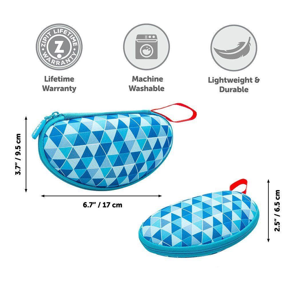 ZIPIT - ZIPIT Colorz Glasses Case: Blue Triangles