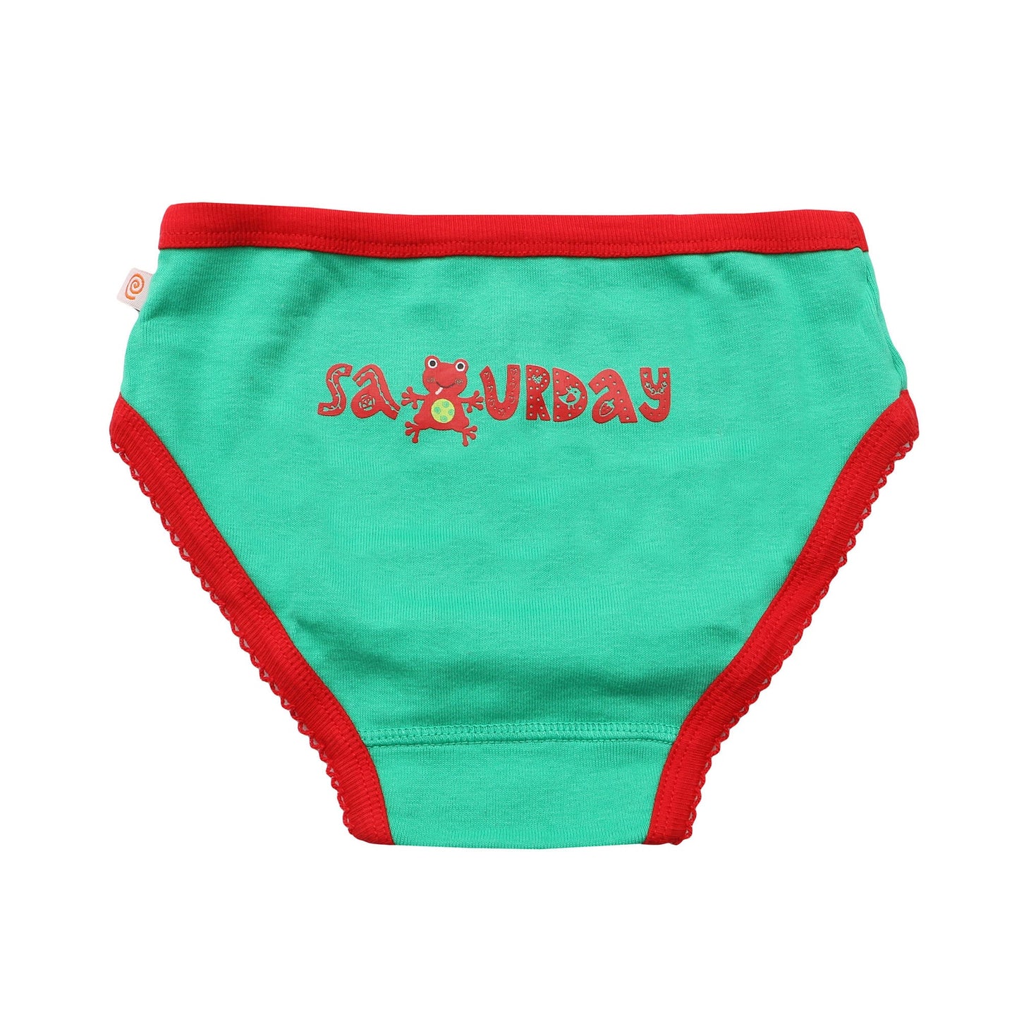 Zoocchini Kids Organic Briefs - 7Pc Set - Days Of The Week 5-6 Years