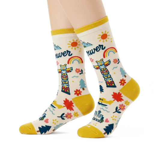Vancouver City Landmark Crew Socks