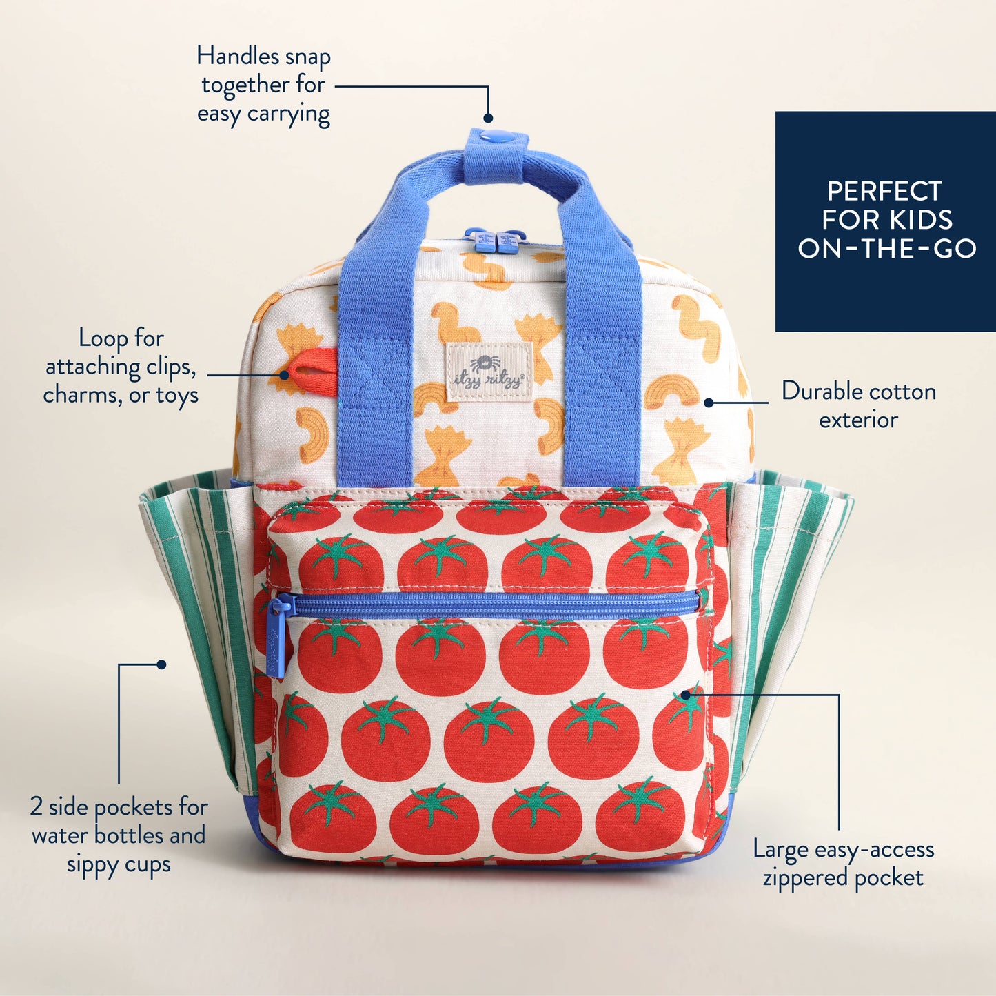 Itzy Ritzy - Itzy Bitzy Backpack - Pasta La Vista