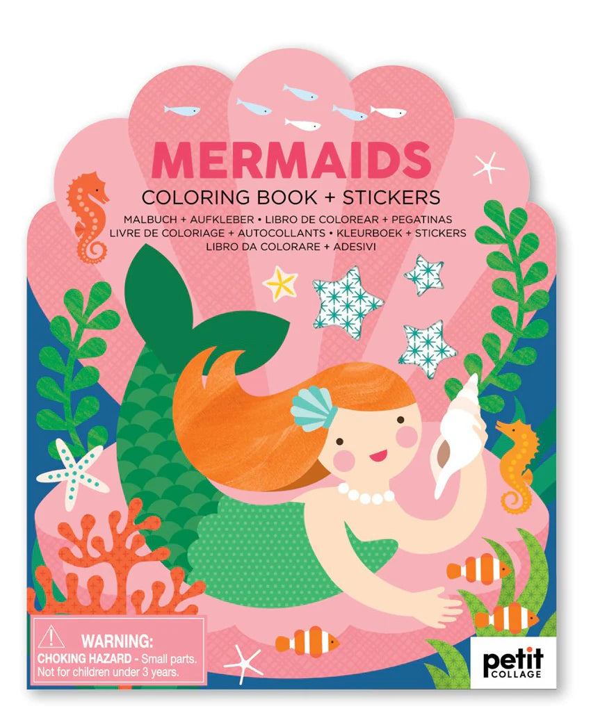 Petit Collage - Coloring Book with Stickers