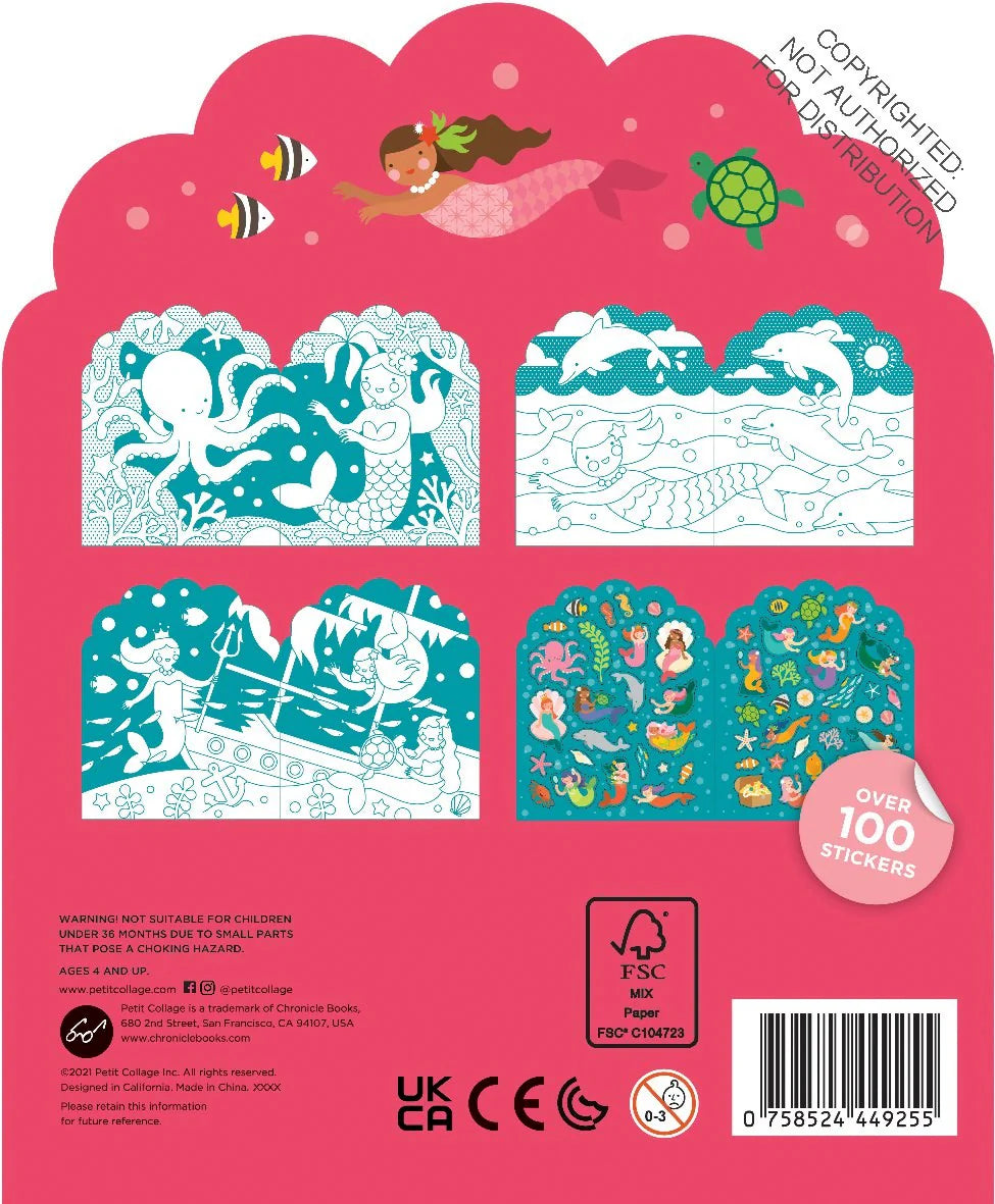 Petit Collage - Coloring Book with Stickers
