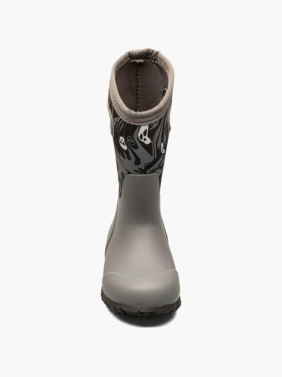 Bogs Kids York Insulated Rain Boot- Spooky Gray Multi