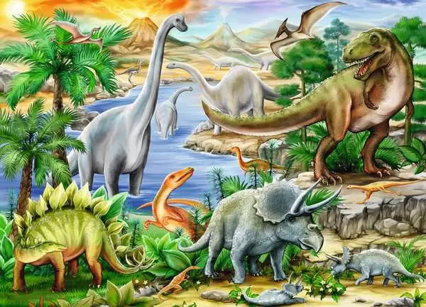 Ravensburger - Children’s Jigsaw Puzzle Prehistoric Life - 60 Pieces Puzzle