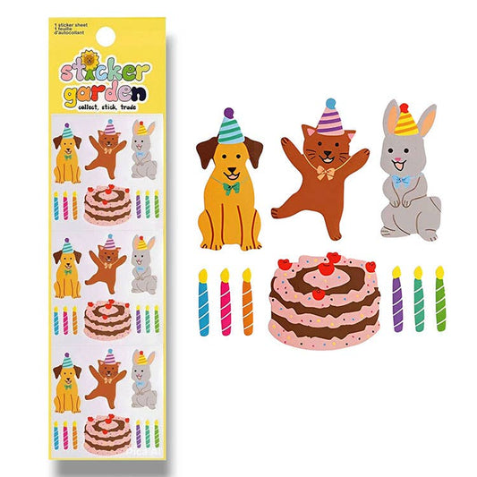 Sticker Garden - Glossy Birthday Pets Stickers for Kids
