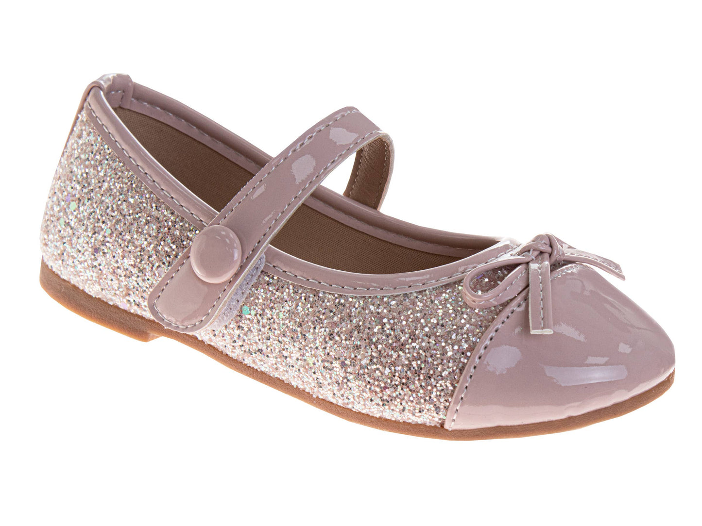 Josmo Shoes Inc - Kensie Girl Big Kid Glitter Patent Ballerina Flats 5 - 10
