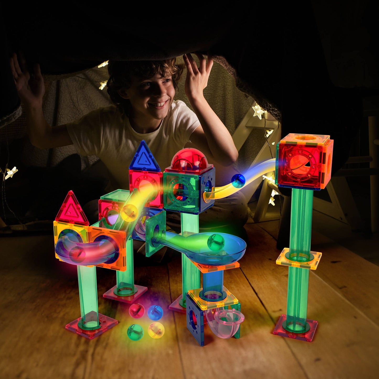 PicassoTiles Light Up Marbles