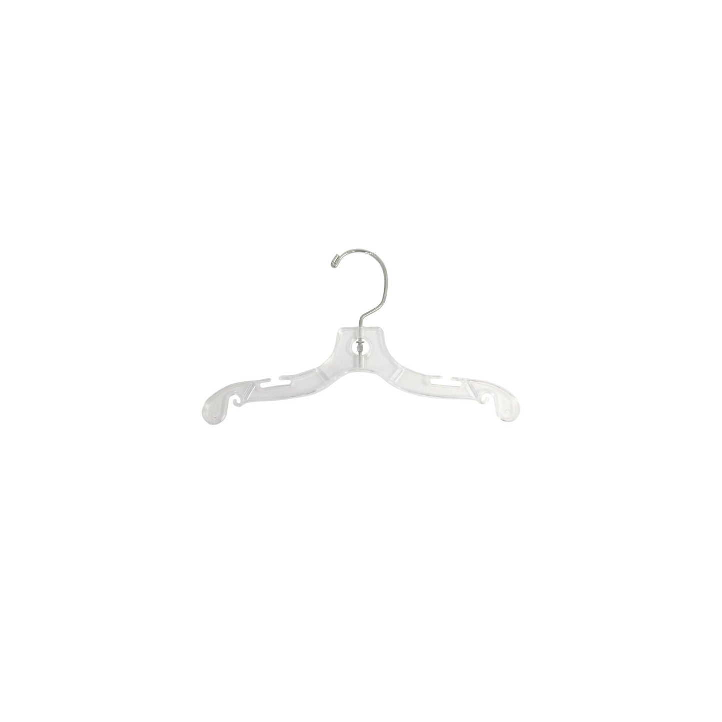 Suburban Sales - Plastic Clothes Top Hanger (100 count): Clear / 10" Childrens' Top Hanger