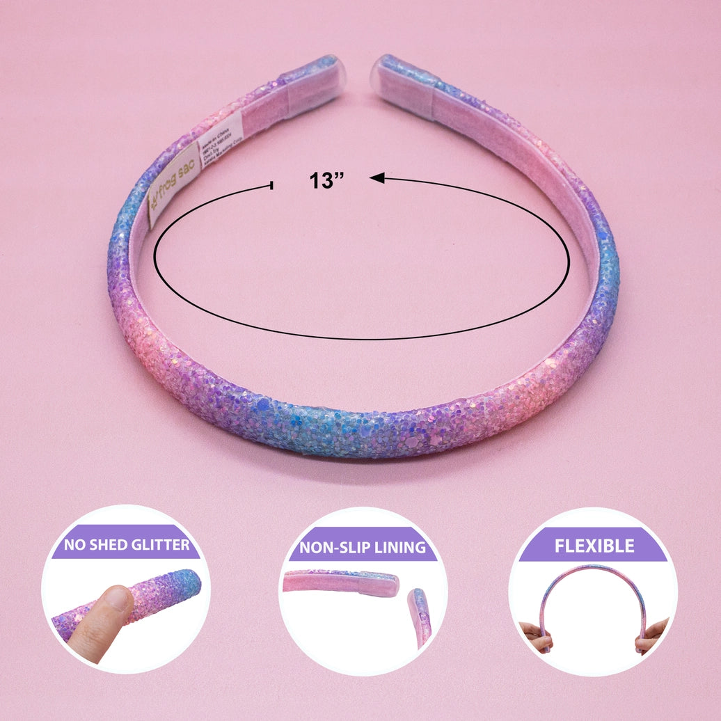 Frog Sac - Glitter Headband - Thin Hairbands For Kids