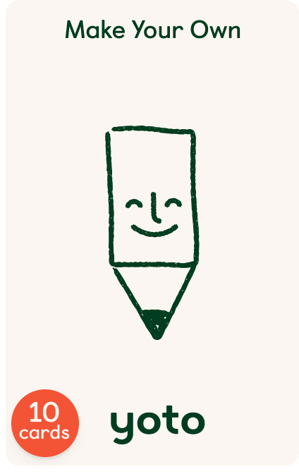 Yoto Make Your Own Cards (Pack of 10) with 3 Sticker Sheets