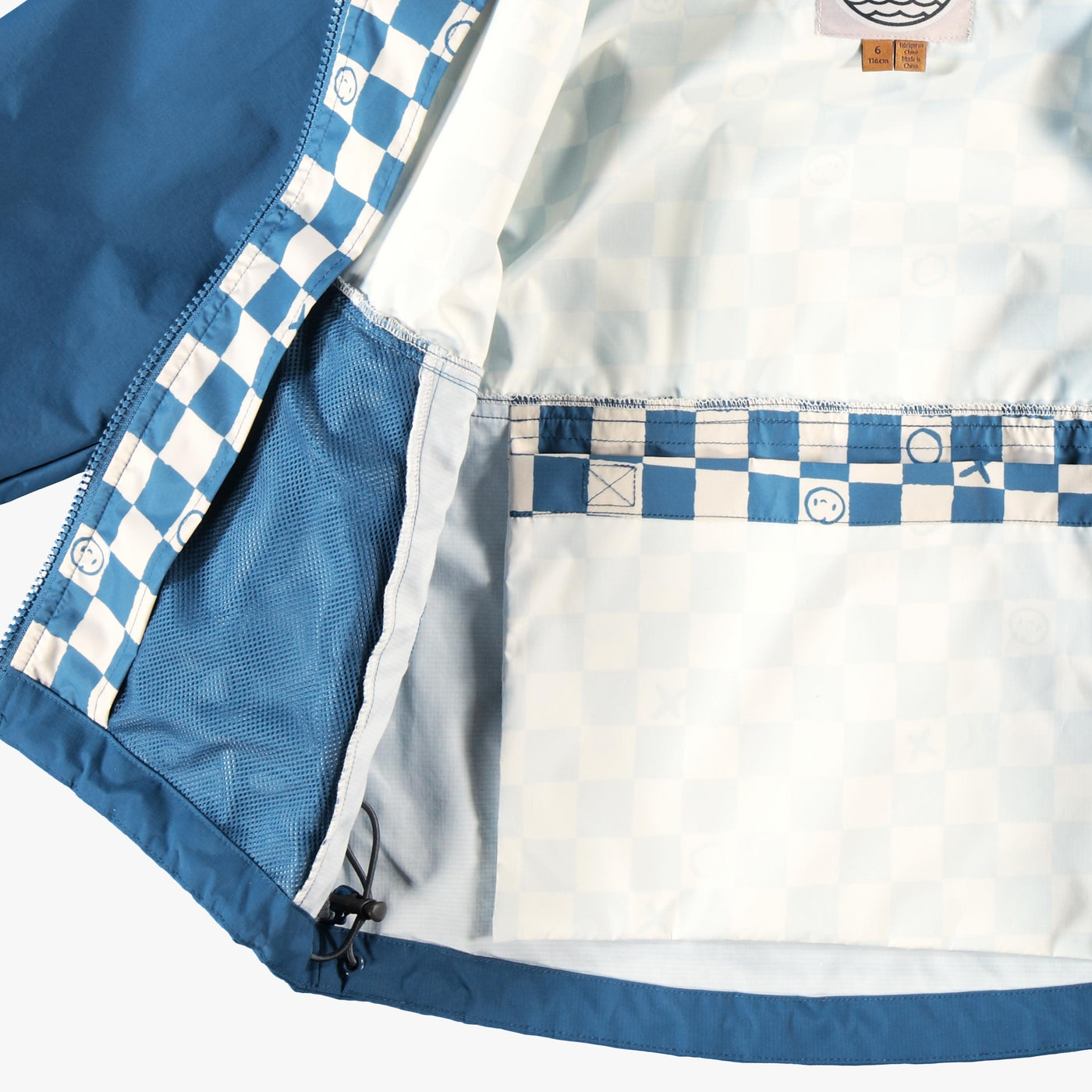 Souris Mini Child's Blue Checkered Windbreaker Jacket